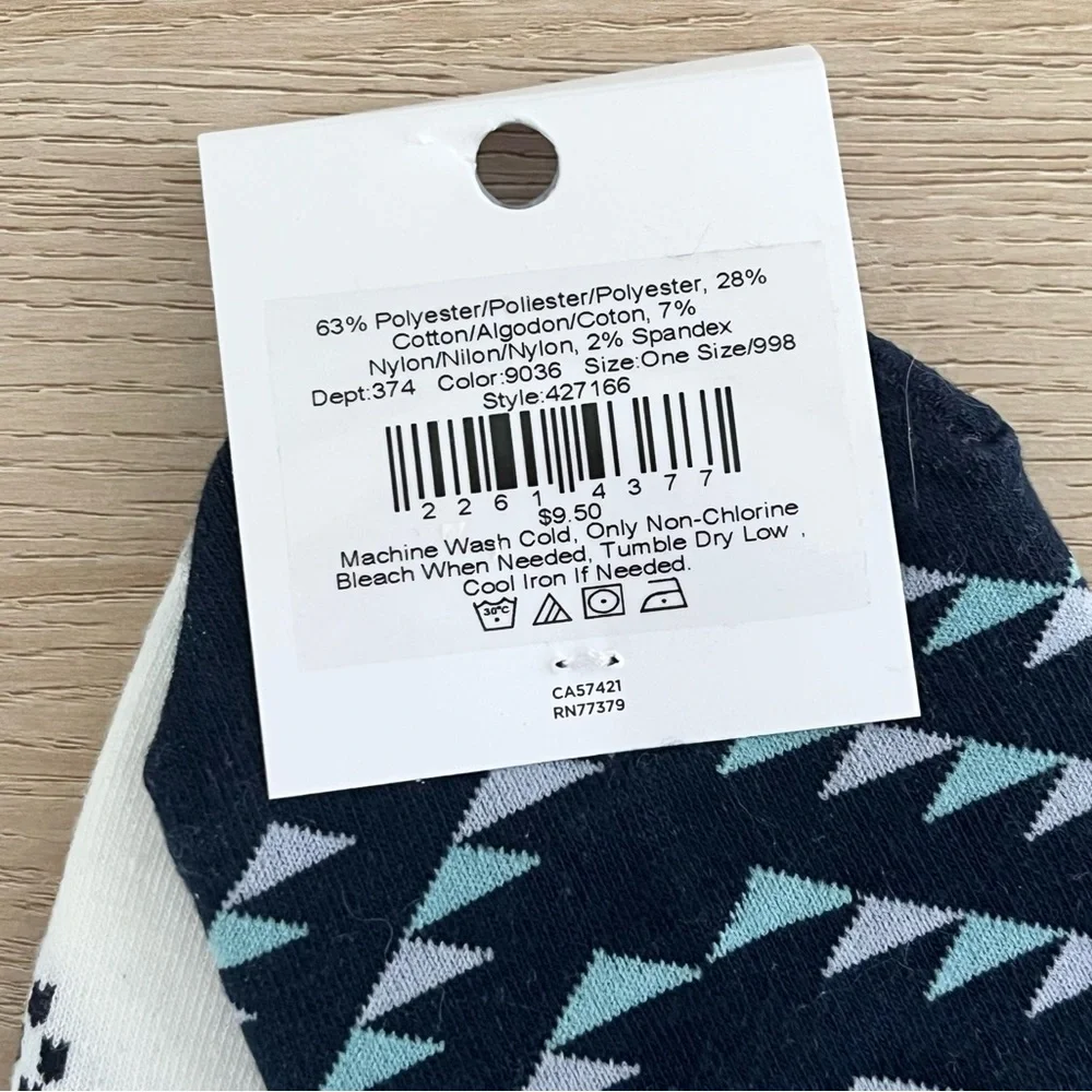 LOFT 4 Pair No-Show Socks Spring Floral Stripes Geometric